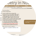 A poem featuring line by line annotations