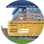 The login page