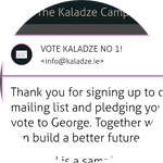 In-game email message