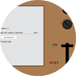 Teaching machine screen